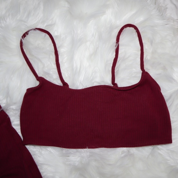 Free People Golden Hour Burgundy Skirt Set - Picture 8 of 13